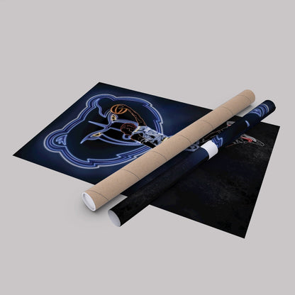 Ja Morant Neon Canvas Art | Grizzlies Wall Decor