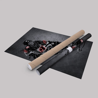 Jack Hughes Neon Canvas Art | Modern Wall Decor for Devils Fans