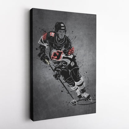Jack Hughes Neon Canvas Art | Modern Wall Decor for Devils Fans