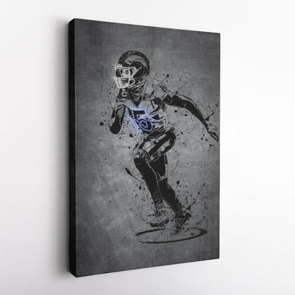 Jalen Ramsey Neon Canvas Art | Modern Wall Decor for Rams Fans