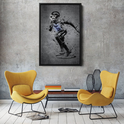 Jalen Ramsey Neon Canvas Art | Modern Wall Decor for Rams Fans