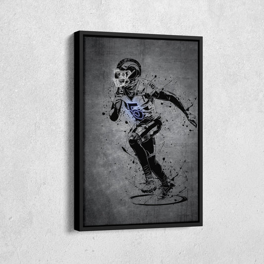 Jalen Ramsey Neon Canvas Art | Modern Wall Decor for Rams Fans