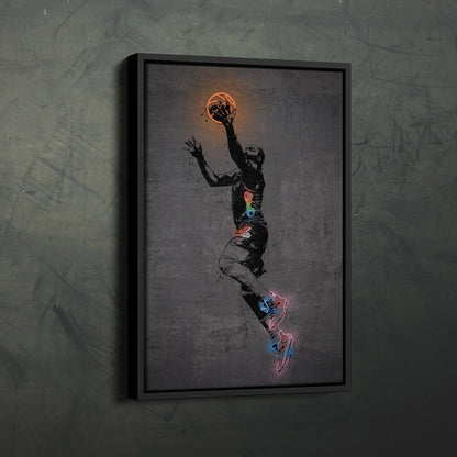 James Harden Neon Canvas Art | Modern Wall Decor for 76ers Fans