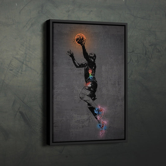 James Harden Neon Canvas Art | Modern Wall Decor for 76ers Fans