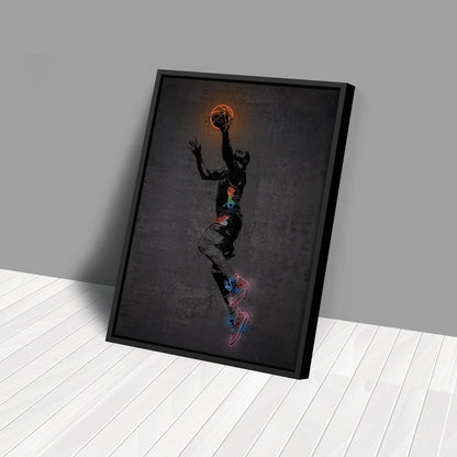 James Harden Neon Canvas Art | Modern Wall Decor for 76ers Fans