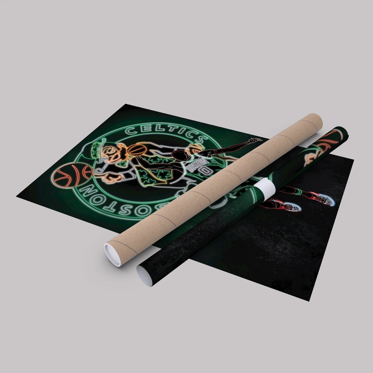 Jayson Tatum Neon Canvas Art | Celtics Wall Decor