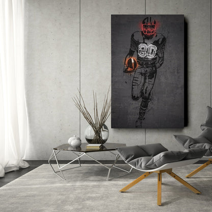 Jerry Rice Neon Canvas Art | Modern Wall Decor for 49ers  Fans