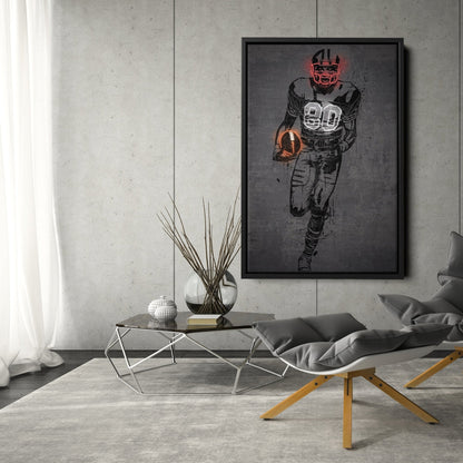 Jerry Rice Neon Canvas Art | Modern Wall Decor for 49ers  Fans