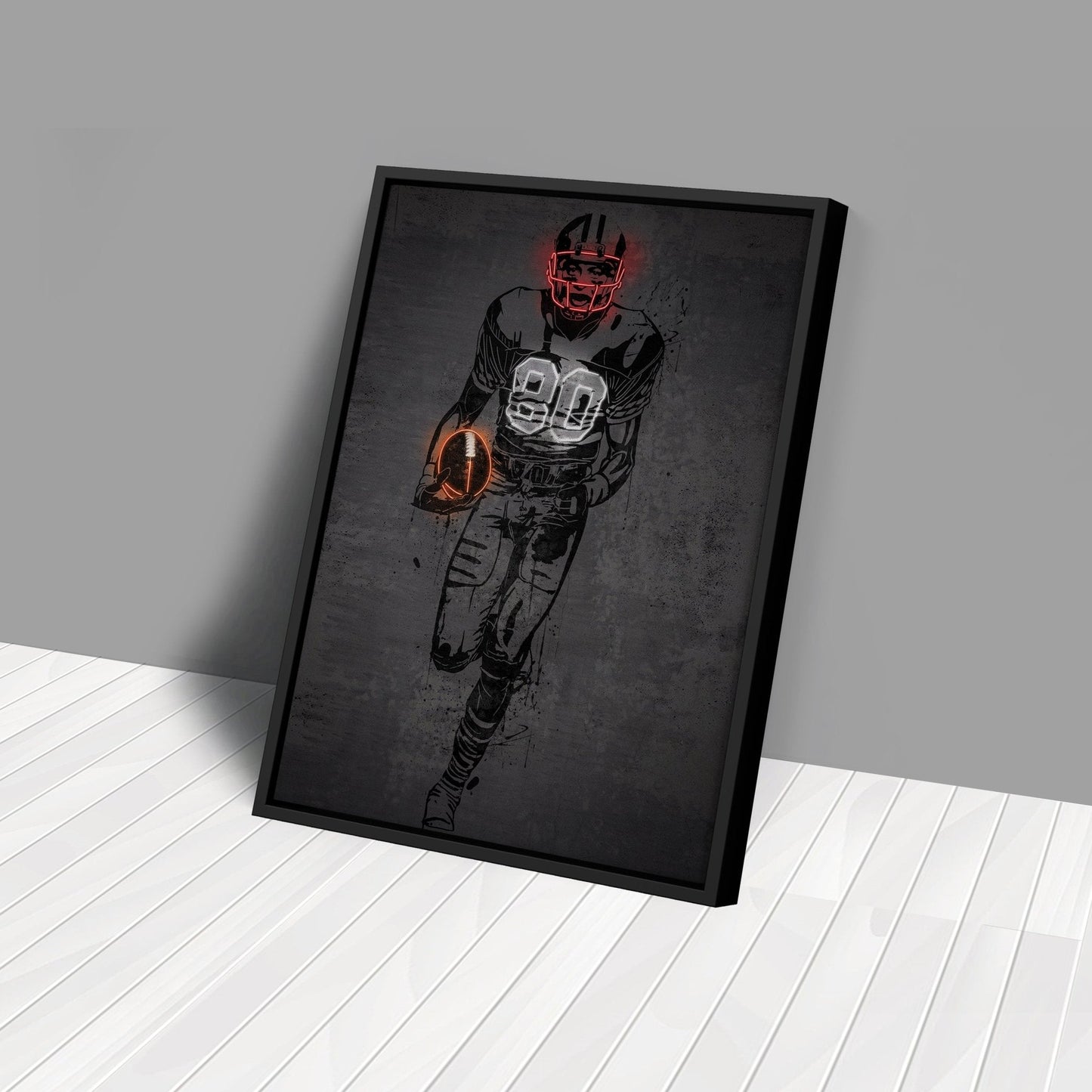 Jerry Rice Neon Canvas Art | Modern Wall Decor for 49ers  Fans