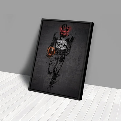 Jerry Rice Neon Canvas Art | Modern Wall Decor for 49ers  Fans