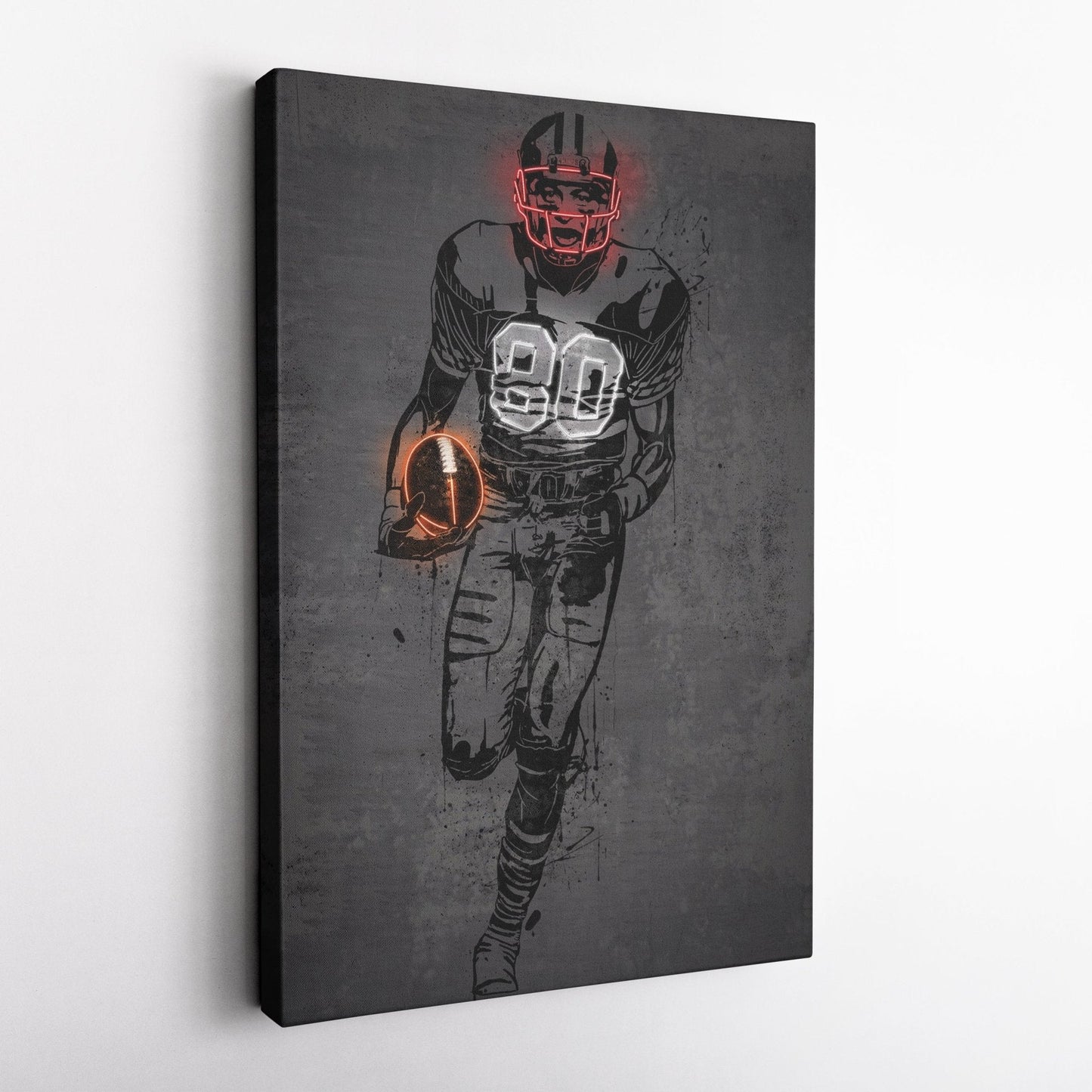 Jerry Rice Neon Canvas Art | Modern Wall Decor for 49ers  Fans