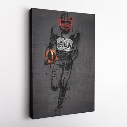 Jerry Rice Neon Canvas Art | Modern Wall Decor for 49ers  Fans