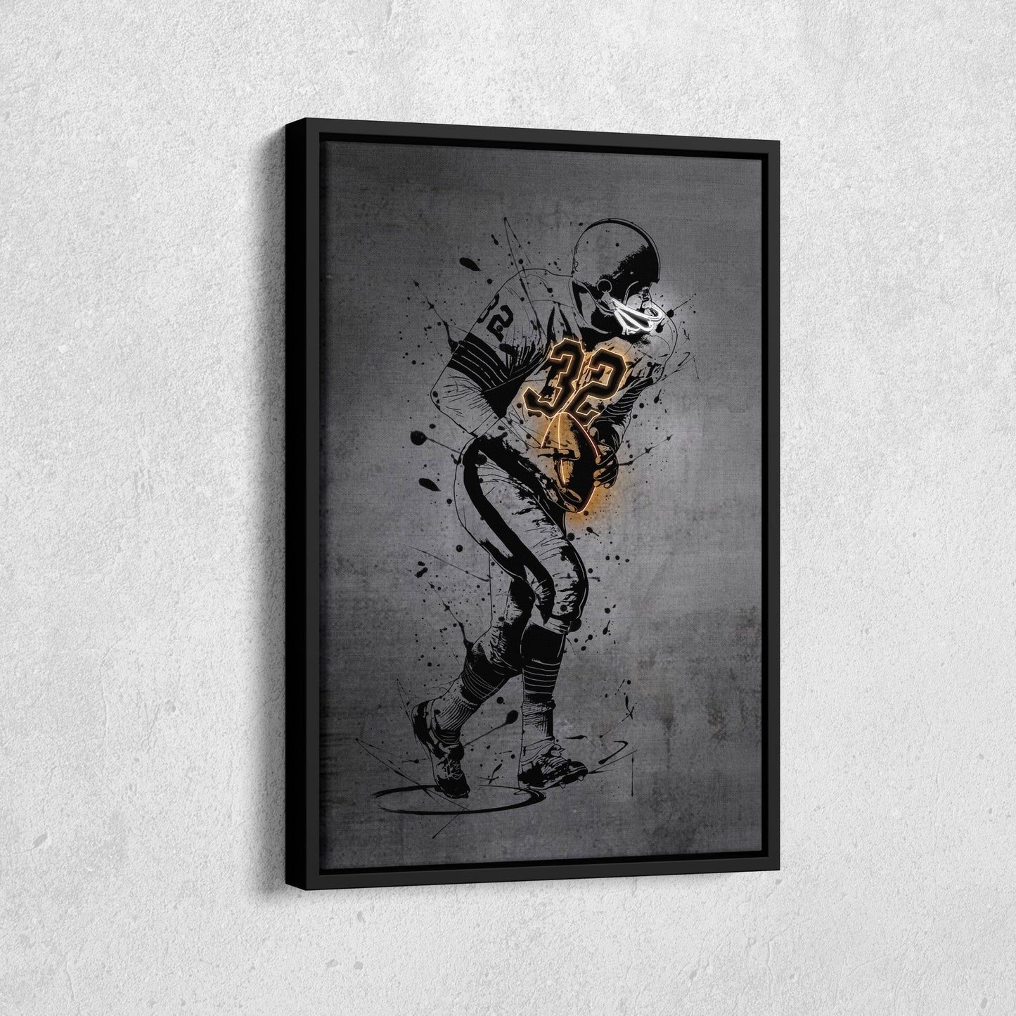Jim Brown Neon Canvas Art | Modern Wall Decor for Browns Fans