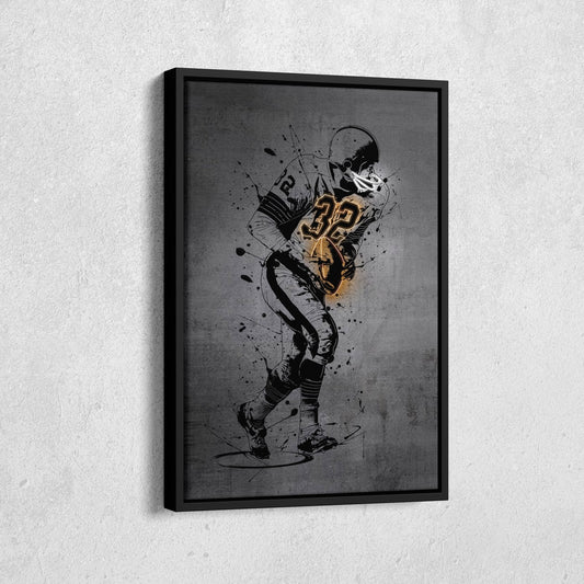 Jim Brown Neon Canvas Art | Modern Wall Decor for Browns Fans