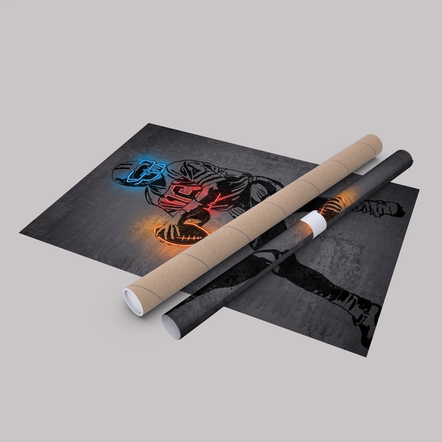 Joe Montana Neon Canvas Art | Modern Wall Decor for 49ers Fans