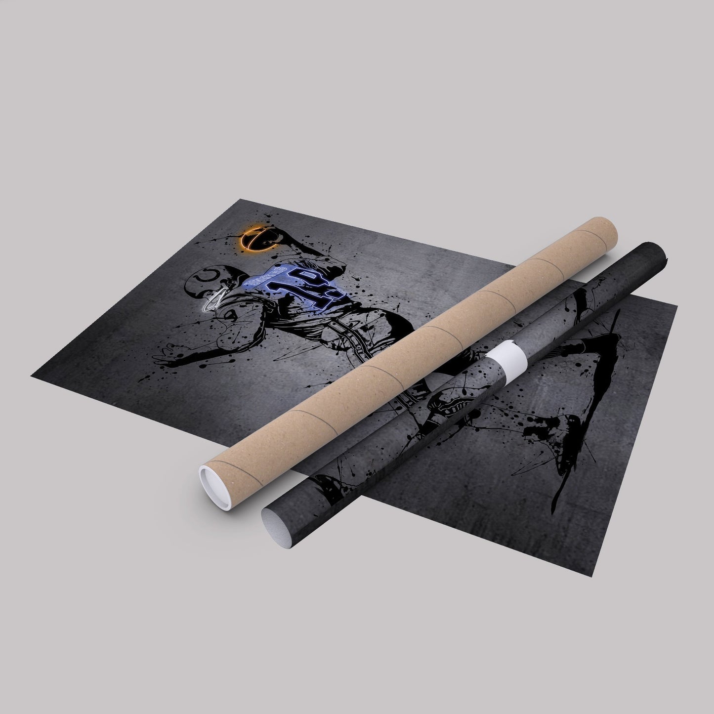Johnny Unitas Neon Canvas Art | Modern Wall Decor for Colts Fans