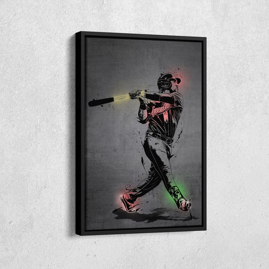 José Ramírez Neon Canvas Art | Modern Wall Decor for Guardians Fans