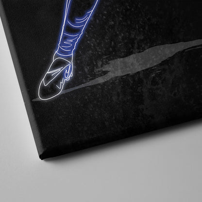 Josh Allen Neon Canvas Art | Bills Wall Decor