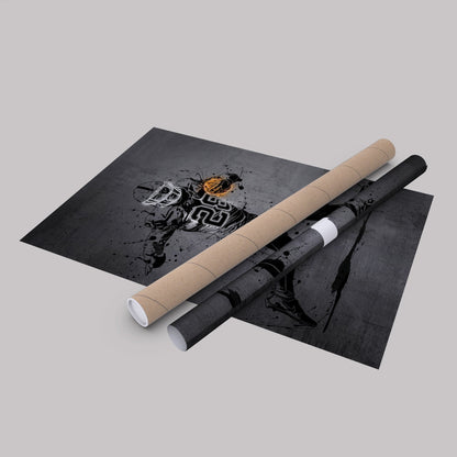 Josh Jacobs Neon Canvas Art | Modern Wall Decor for Raiders Fans