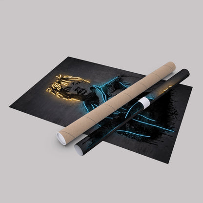 Juice Wrld Neon Canvas Art | Music Wall Decor
