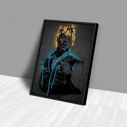 Juice Wrld Neon Canvas Art | Music Wall Decor