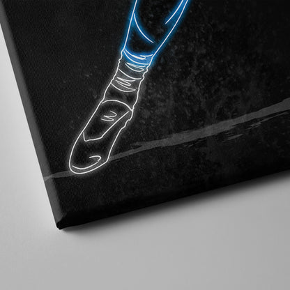 Justin Herbert Neon Canvas Art | Chargers Wall Decor