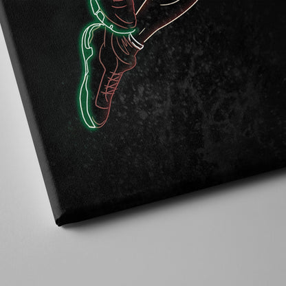 Kevin Garnett Neon Canvas Art | Celtics Wall Decor
