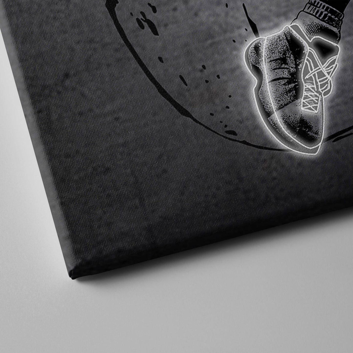 Kobe Bryant Dunk Neon Canvas Art | Modern Wall Decor for Lakers Fans