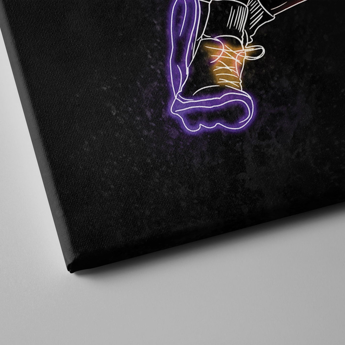 Kobe Bryant Neon Canvas Art | Lakers Wall Decor