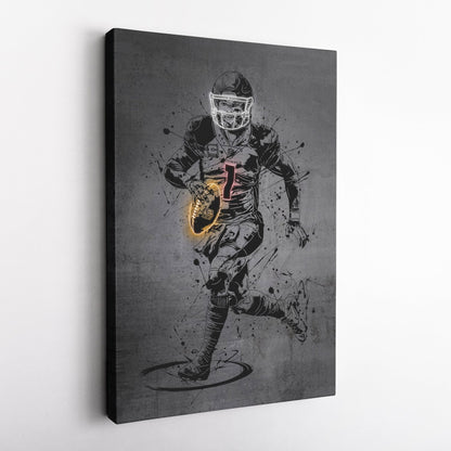 Kyler Murray Neon Canvas Art | Modern Wall Decor for Cardinals Fans