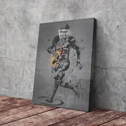 Kyler Murray Neon Canvas Art | Modern Wall Decor for Cardinals Fans