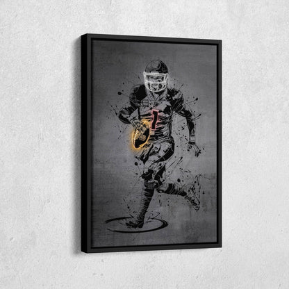 Kyler Murray Neon Canvas Art | Modern Wall Decor for Cardinals Fans