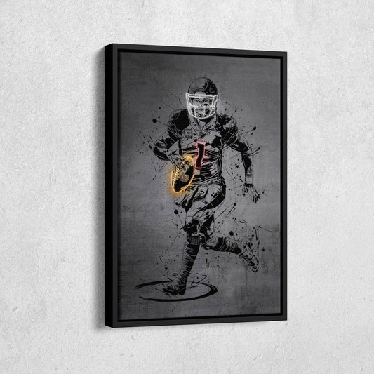 Kyler Murray Neon Canvas Art | Modern Wall Decor for Cardinals Fans
