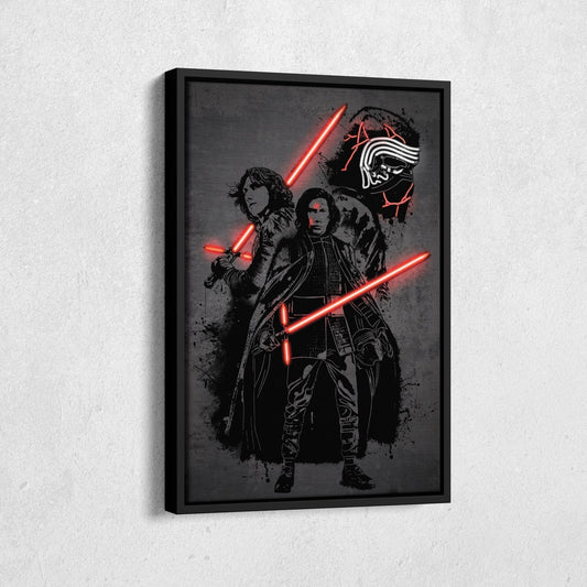 Kylo Ren Canvas | Star Wars Neon Wall Art