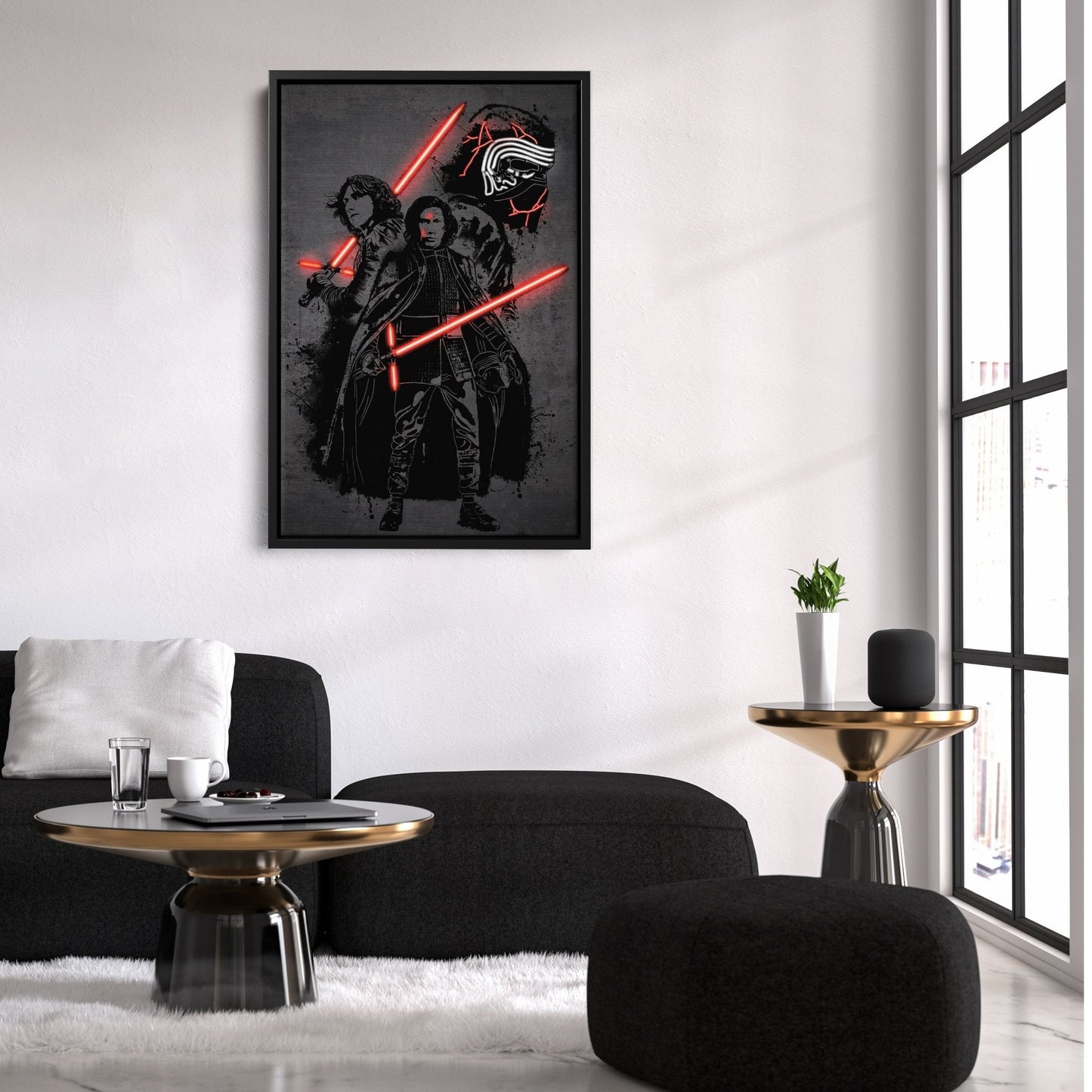 Kylo Ren Canvas | Star Wars Neon Wall Art