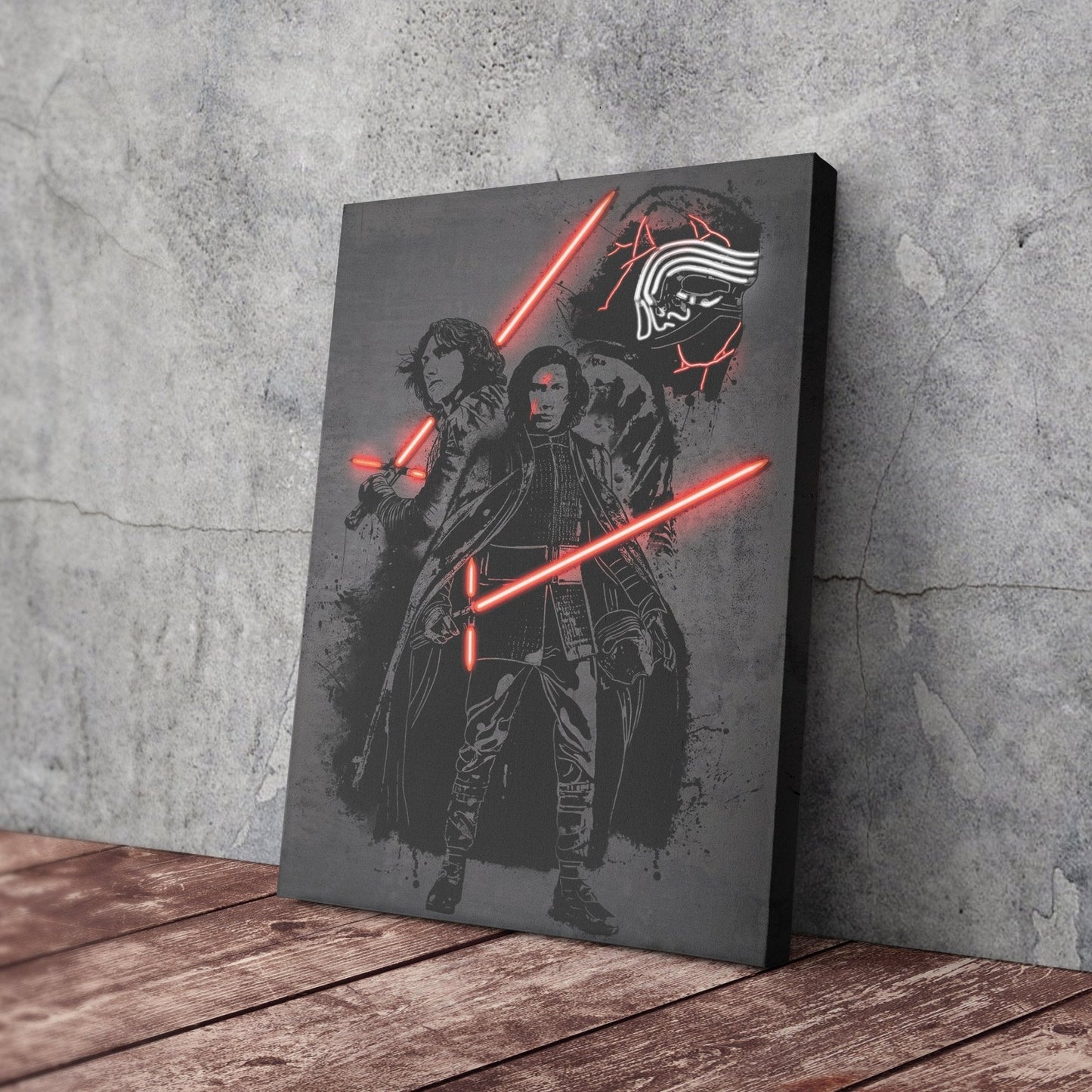 Kylo Ren Canvas | Star Wars Neon Wall Art