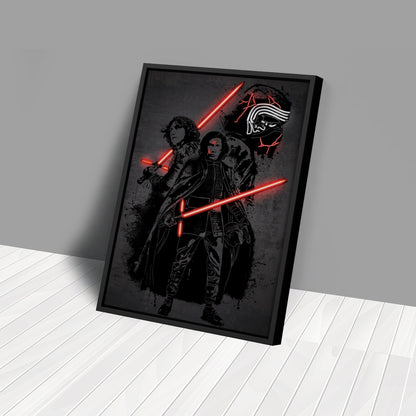 Kylo Ren Canvas | Star Wars Neon Wall Art