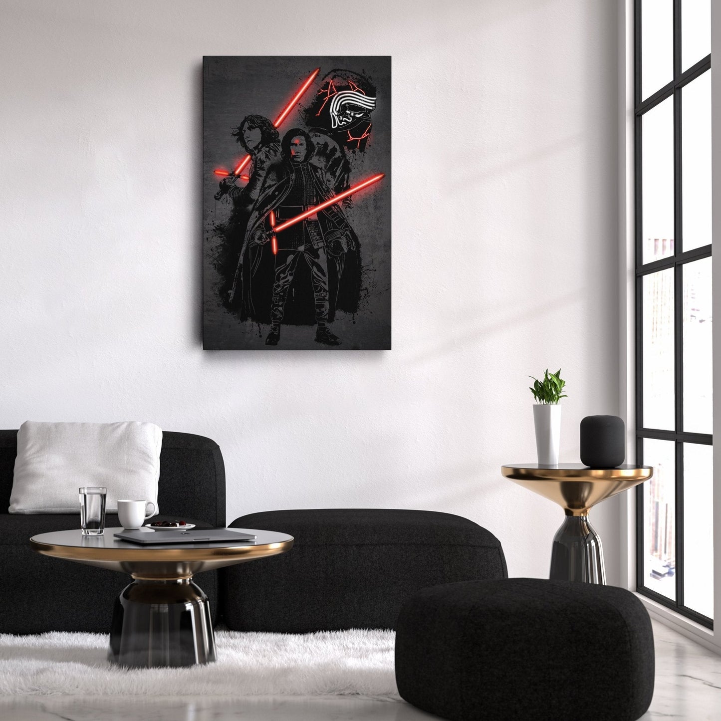 Kylo Ren Canvas | Star Wars Neon Wall Art
