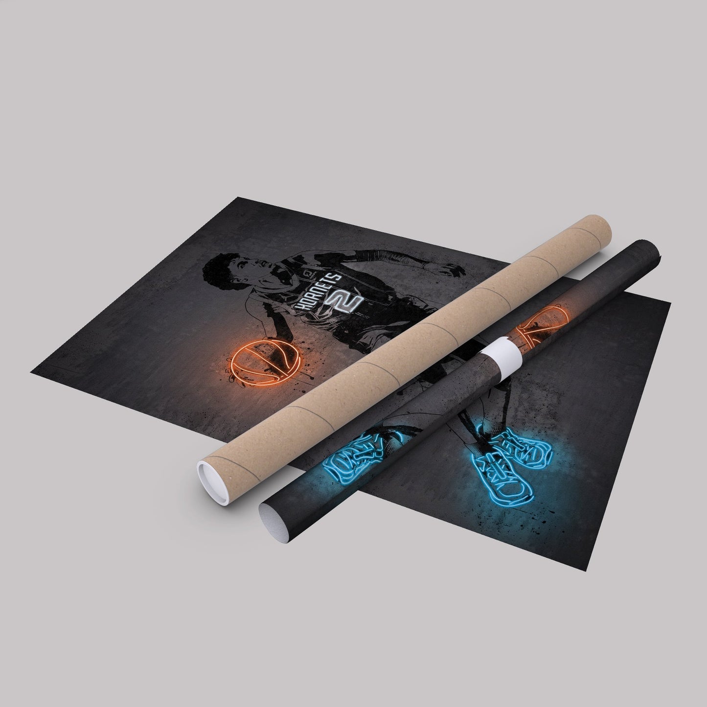 LaMelo Ball Neon Canvas Art | Modern Wall Decor for Hornets Fans