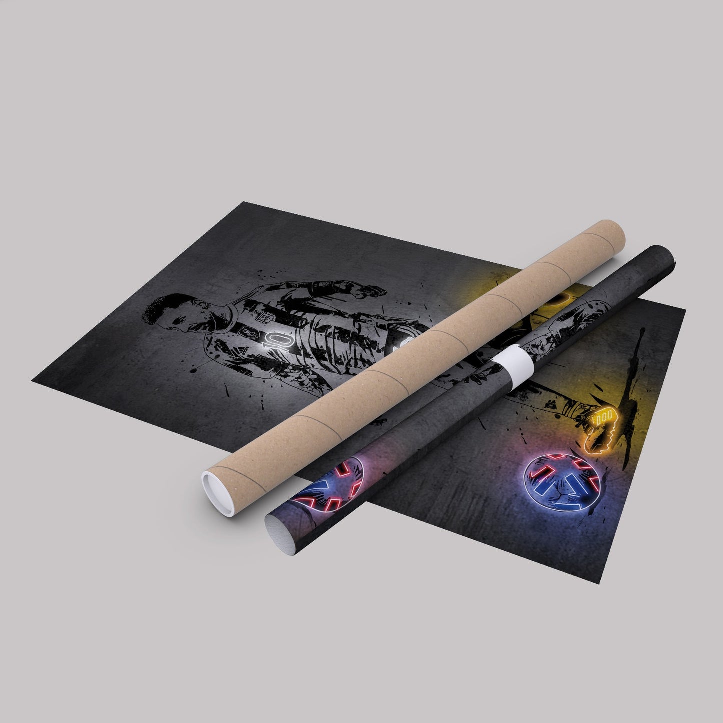 Lionel Messi Neon Canvas Art | Modern Wall Decor for Soccer Fans