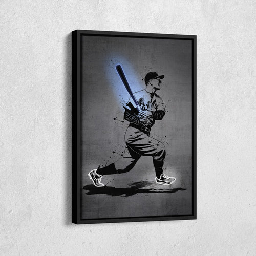 Lou Gehrig Neon Canvas Art | Modern Wall Decor for Yankees Fans