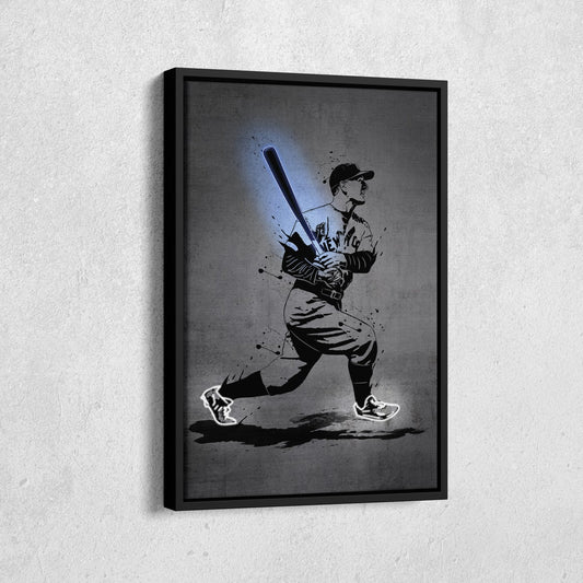 Lou Gehrig Neon Canvas Art | Modern Wall Decor for Yankees Fans