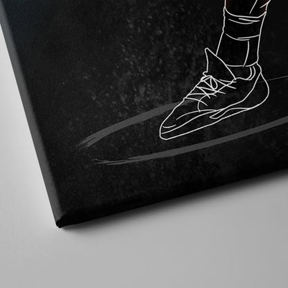 Luka Dončić Neon Canvas Art | Mavericks Wall Decor