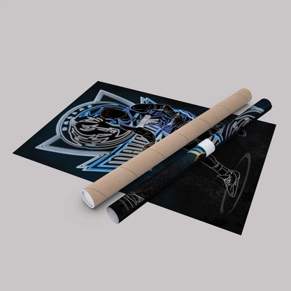 Luka Dončić Neon Canvas Art | Mavericks Wall Decor