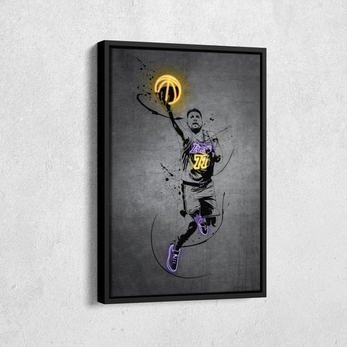 Luka Doncic Neon Canvas Art | Modern Wall Decor for Lakers Fans