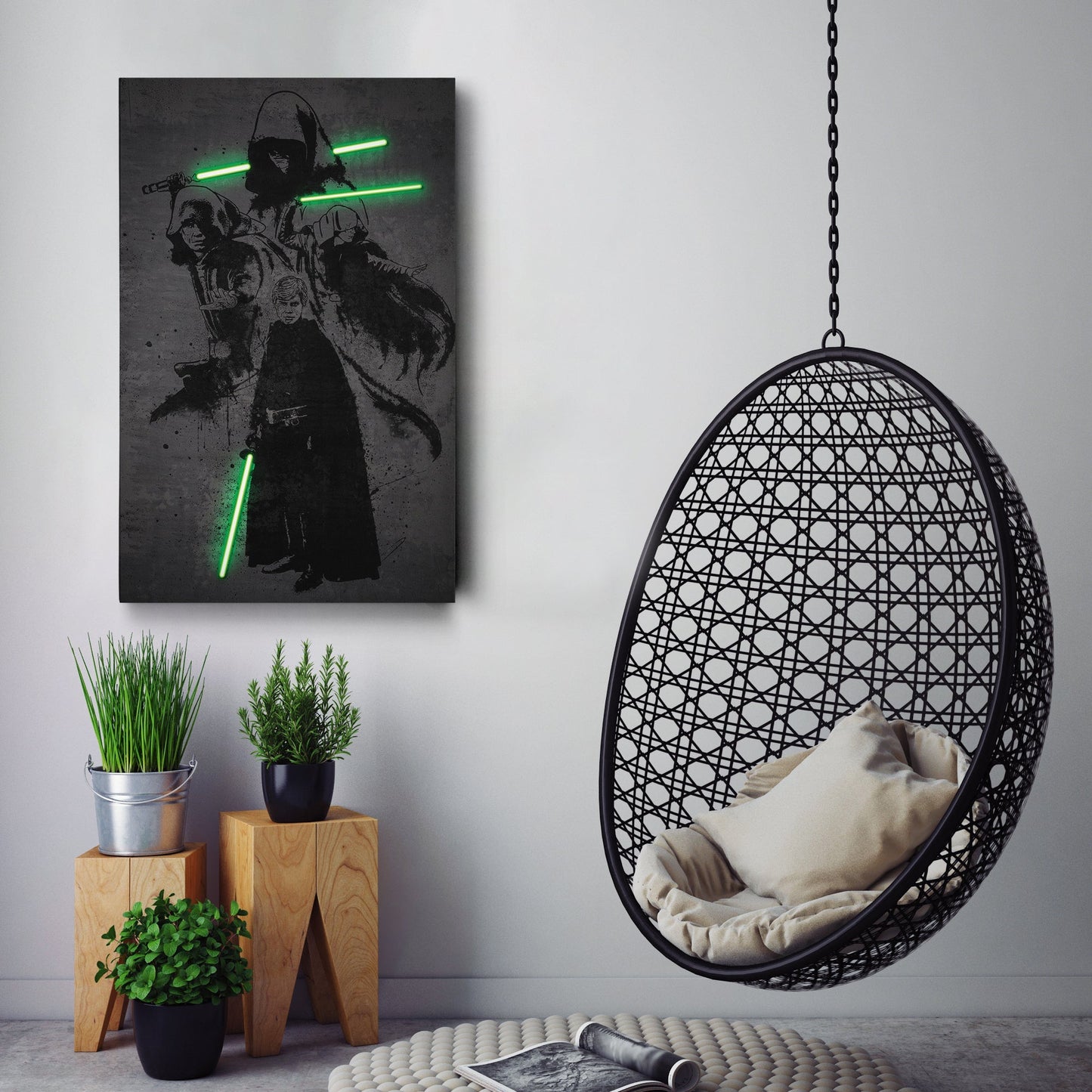 Luke Skywalker Canvas | Star Wars Neon Wall Art