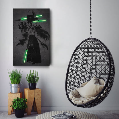 Luke Skywalker Canvas | Star Wars Neon Wall Art