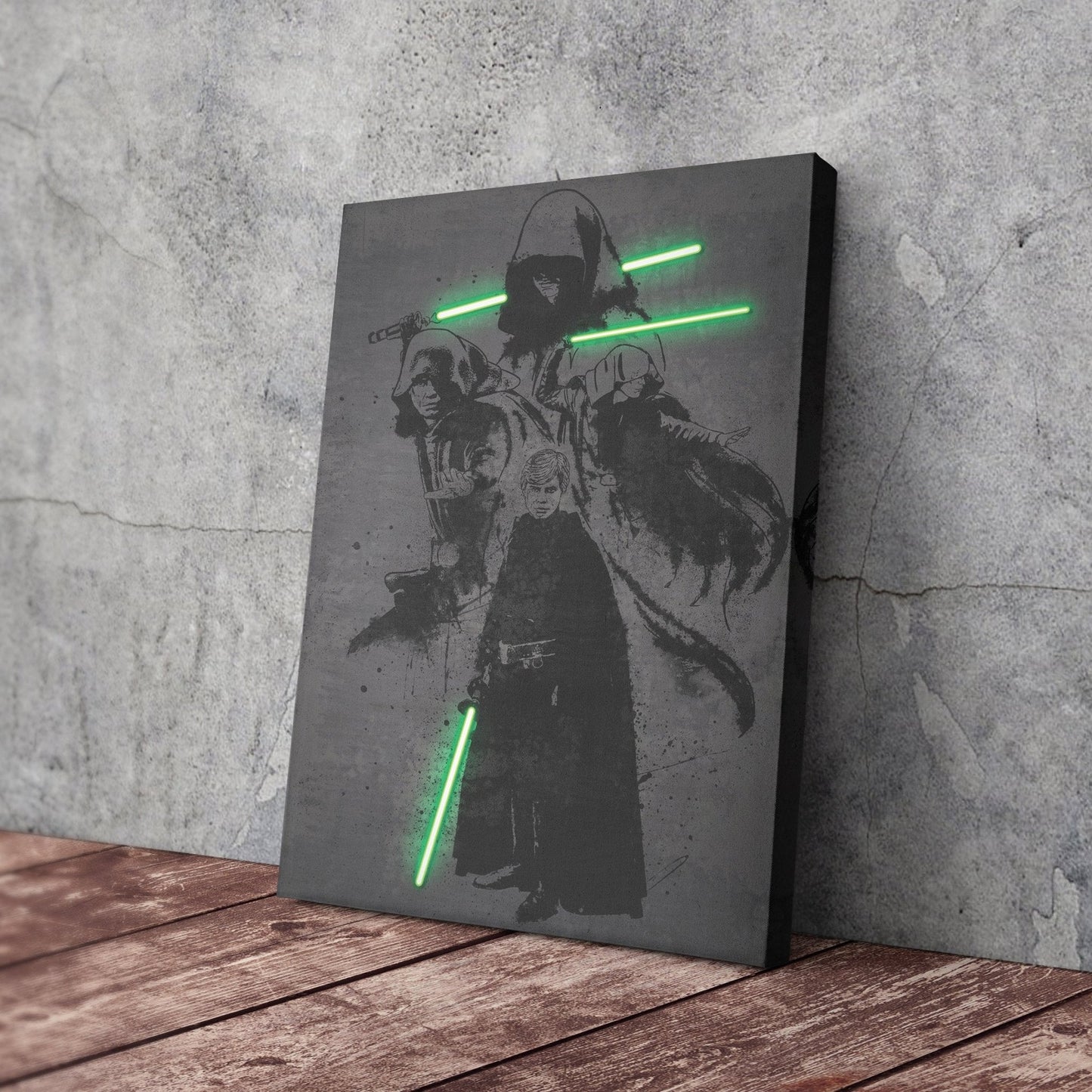 Luke Skywalker Canvas | Star Wars Neon Wall Art