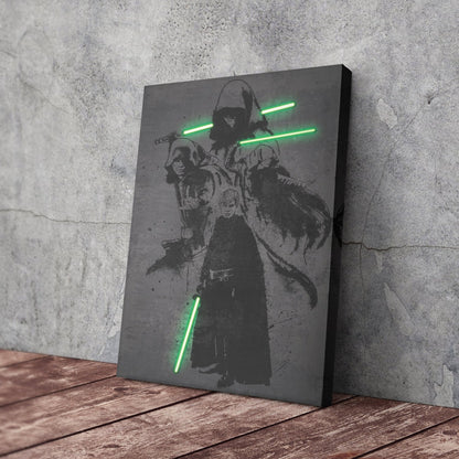 Luke Skywalker Canvas | Star Wars Neon Wall Art