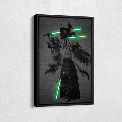 Luke Skywalker Canvas | Star Wars Neon Wall Art